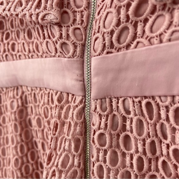 Bardot Eyelet Off The Shoulder Derby Dress in Light Pink - Picture 11 of 16